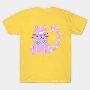 Smiling Tiger with a Bow T-Shirt